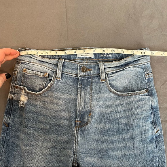 Kensie Jeans Vintage Luxe High Rise Skinny Raw Hem Distressed Jeans Size 4/27 - Picture 8 of 12